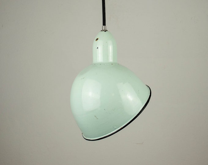 Light-blue Enamel Pendant Light