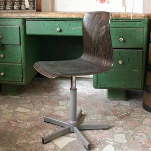 Vintage 1960s Galvanitez Industrial Chair West Germany