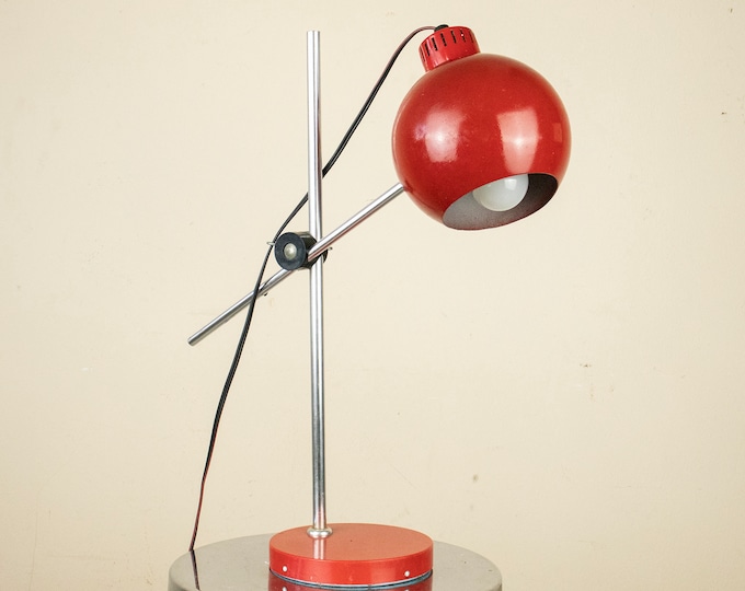 Vintage Red Adjustable Table Retro Lamp