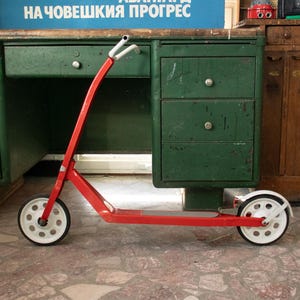 Red Vintage Push Scooter 1960s
