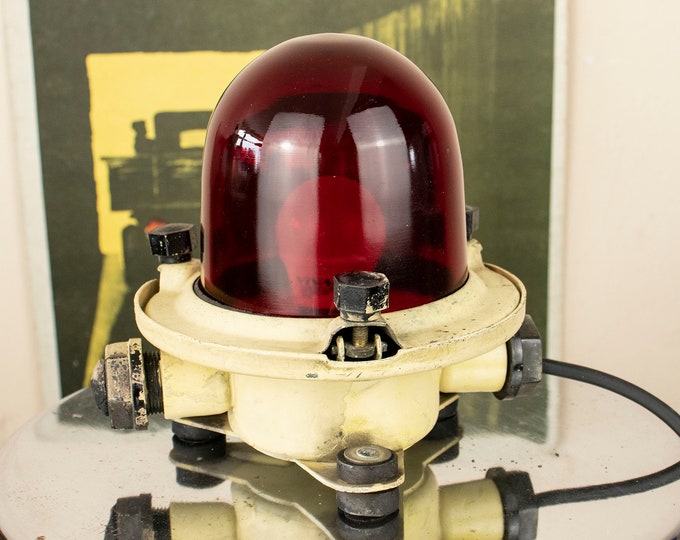 Small Marine Lamp with Red Glass