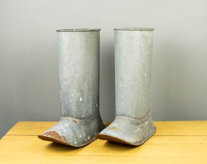 Vintage Seaweed Harvesting Boots made of Zinc