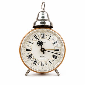 Vintage Jantar Mechanical Alarm Clock, USSR Wind-up Clock