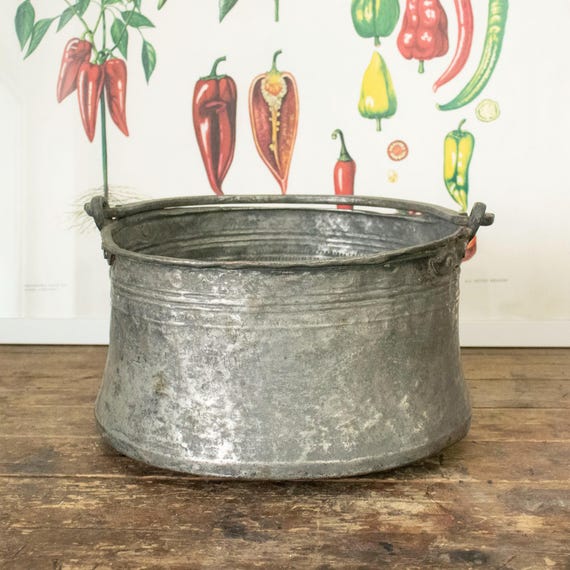 Vintage Bulgarian Copper Cooking Pot