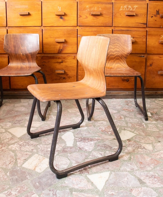 Vintage FLOTTO Romanian Children’s School Chairs
