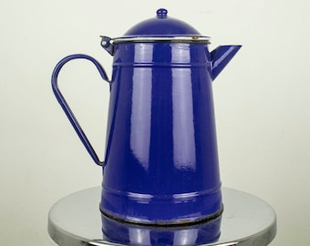 Vintage boerderij geëmailleerde theepot