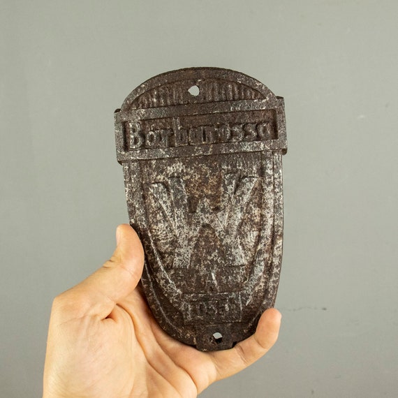 Vintage Cast-iron Sign with the Inscription Barbarossa