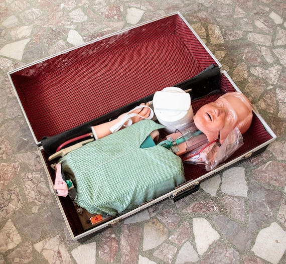 Vintage Bulgarian Red Cross CPR Training Dummy, 1970s Medical Collectible