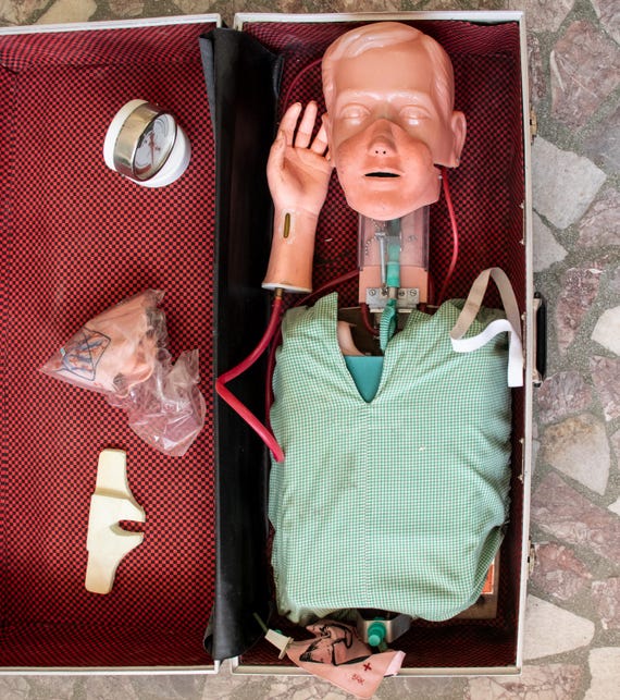 Vintage CPR Dummy, CPR Training Dummy, Vintage Medical Training Dummy
