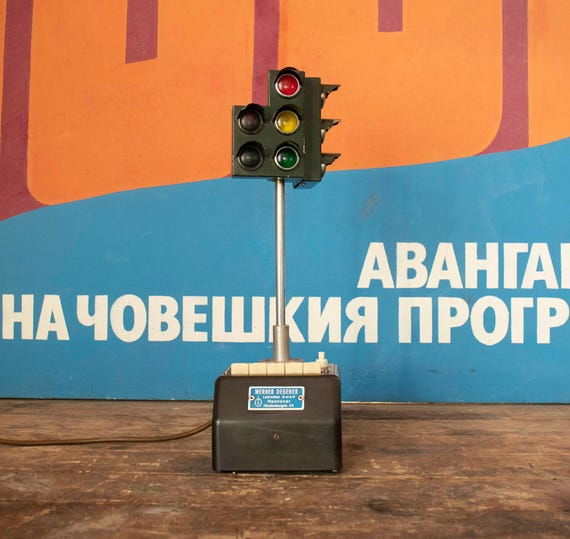 Vintage Traffic Light Model Germany Werner Degener