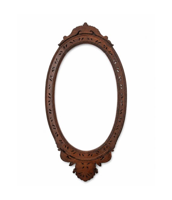 Vintage Wooden Oval Frame