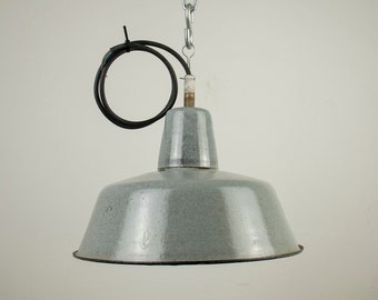 Vintage Polish Industrial Pendant Enamel Lights
