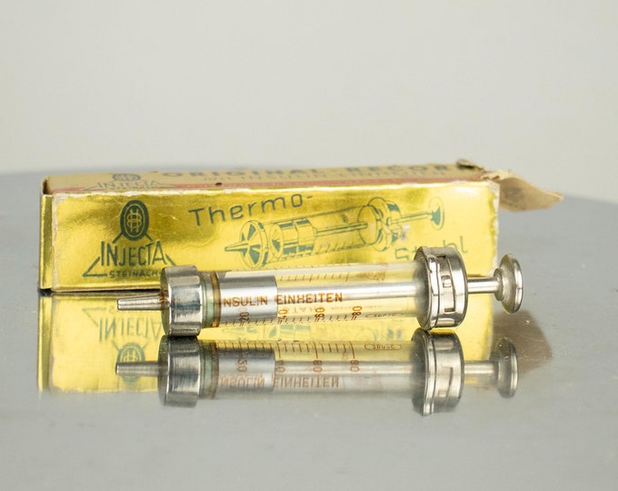 Vintage 2ml German Insulin Syringe "Injecta" in Original Box