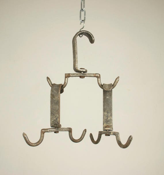 Dutch Vintage Metal Butcher Shop Meat Hooks