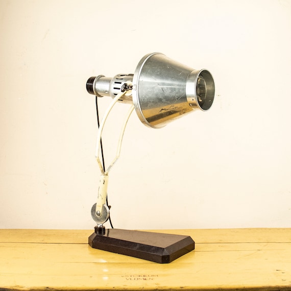Vintage Medical Lamp by Hanau, Original Hanau Accent Lamp, Rare Bauhouse Design Table Lamp