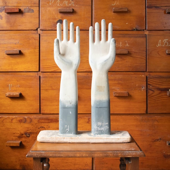 Antique European Wooden Glove Forms