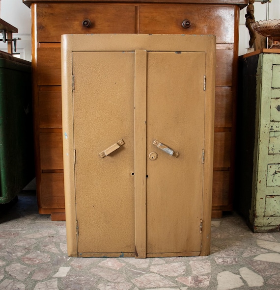 Vintage Industrial Metal Workshop Cabinet