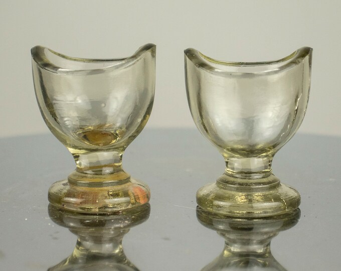 Set of 2 Vintage Medicine Eye Bath Cups