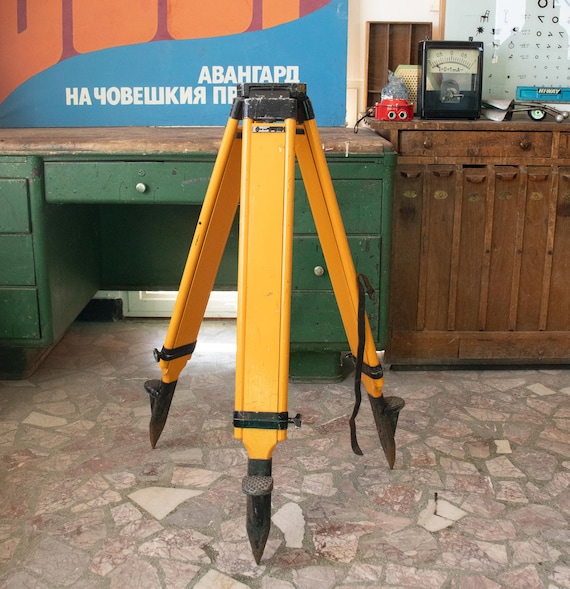 Vintage Extendable Surveyors Wooden Tripod