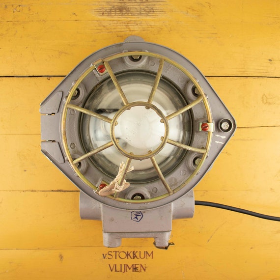 Heavy Vintage Explosion-proof USSR Ship Wall Lamp