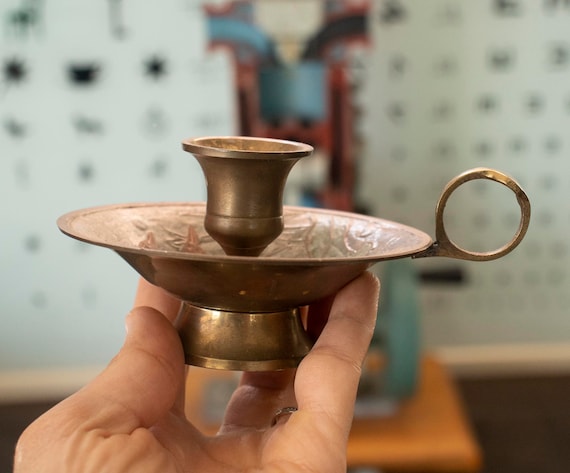 Vintage Brass Finger Candle Holder