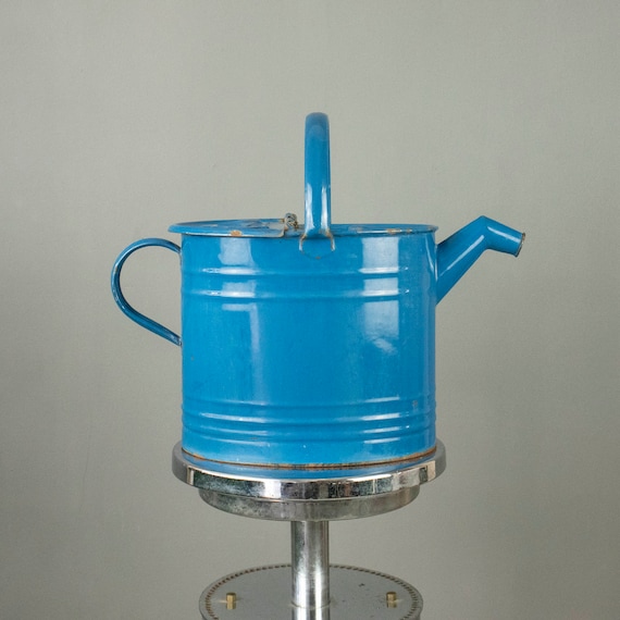 Vintage Blue Enamel Watering Can