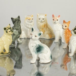 Vintage Porcelain Cat Figurines