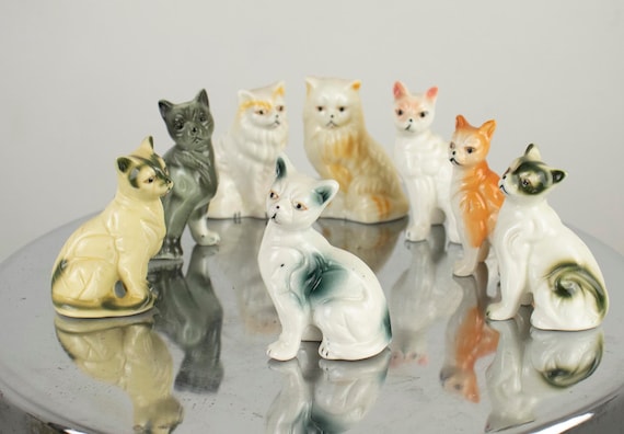 Vintage Porcelain Cat Figurines