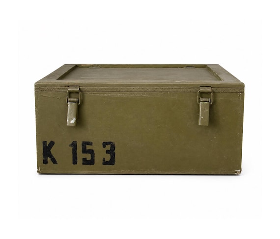 Vintage Military Storage Trunk, Old Army Storage Chest