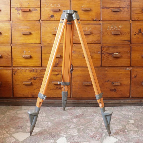 Vintage Wooden Surveying Tripod