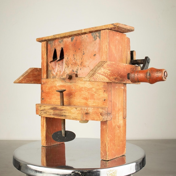 Early 20th Century Wooden Bean Cutter