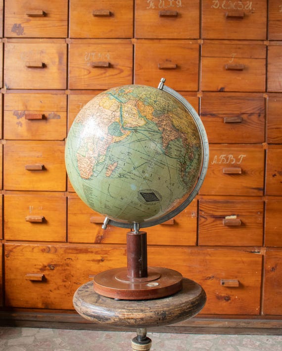 Antique German Colonial Globe by Columbus Verlag Berlin
