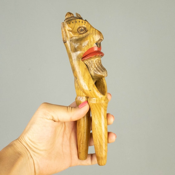 Vintage Wooden Handcrafted Nutcracker Devil