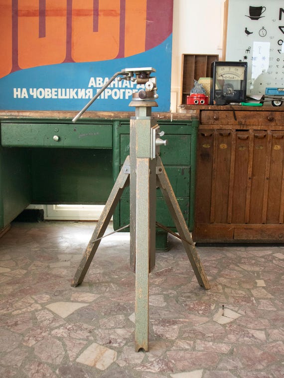 Vintage Wooden Camera Tripod made in Hungary