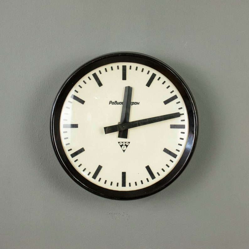 Rare Industrial Wall Clock Pragotron Vintage Czechoslovakian Etsy