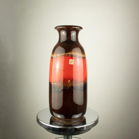 Large Vintage Fat Lava Scheurich West German Vase 293-42