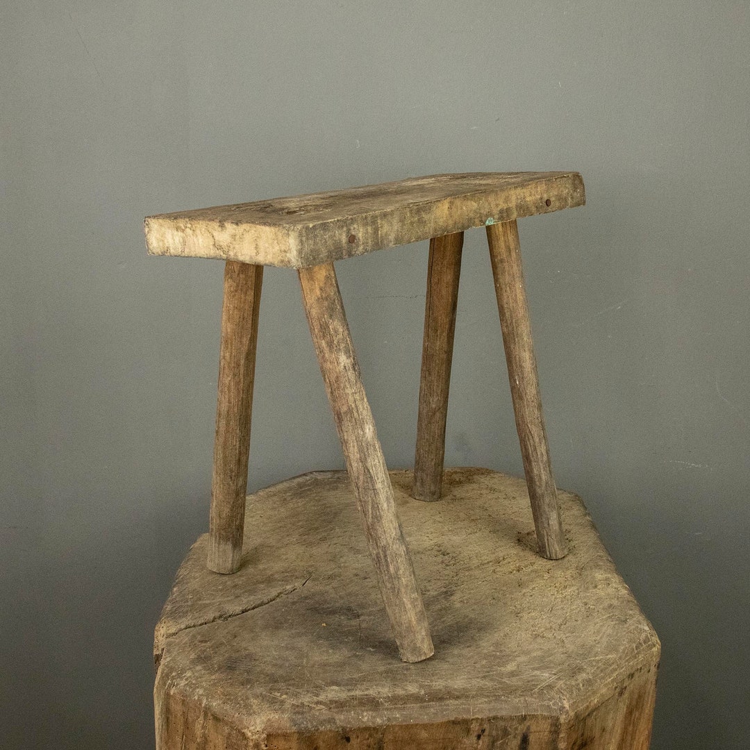 Authentic Rustic Wooden Farmhouse Stool - Etsy