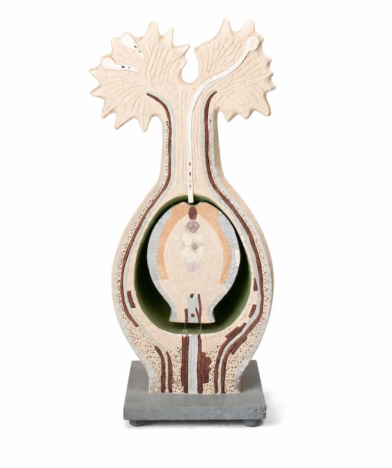 Large Vintage Plaster Botanical Model, Gynoecium Anatomical Model
