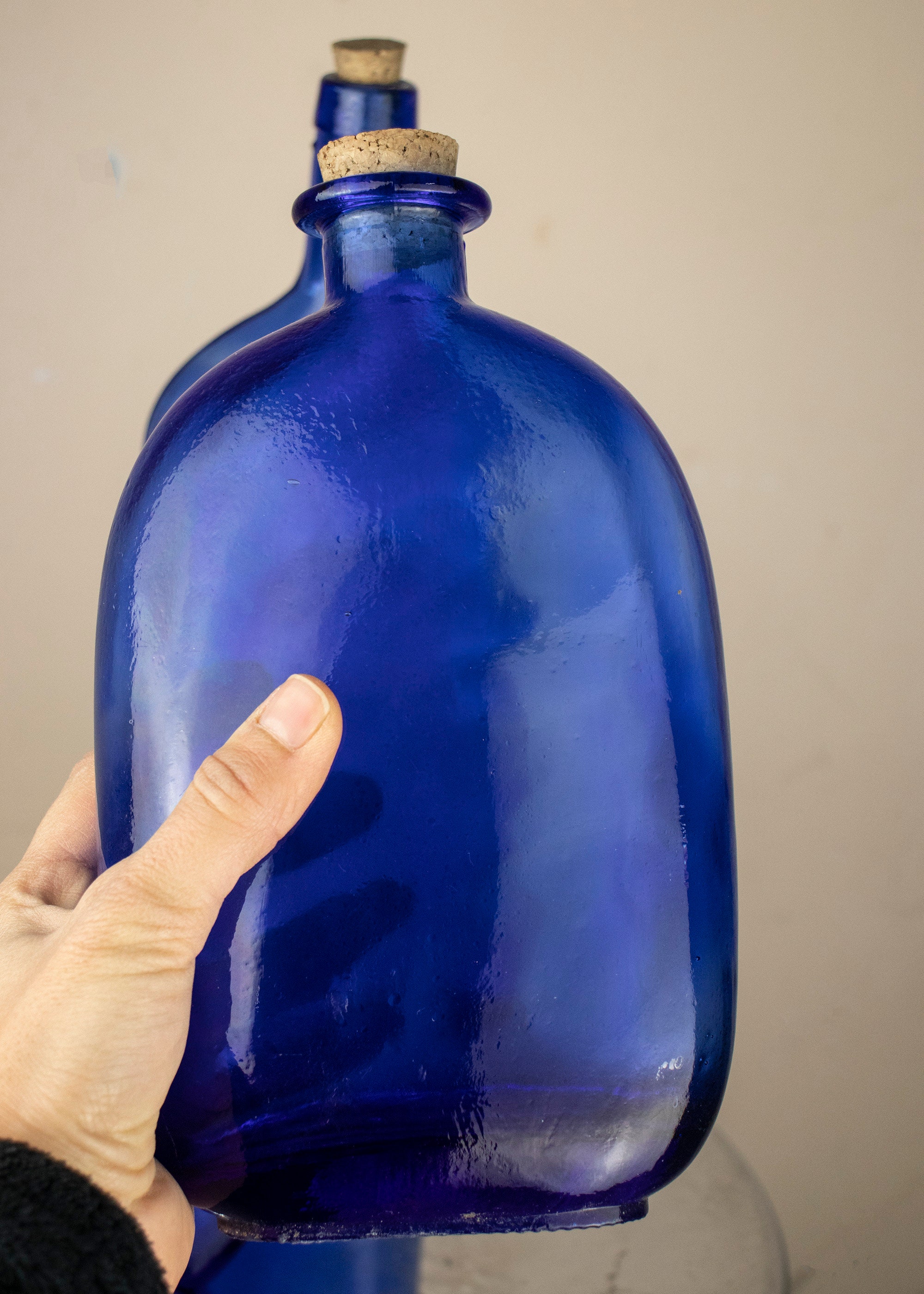 WYSKONT Lot de 6 bouteilles en verre bleu à remplir - Bouteille