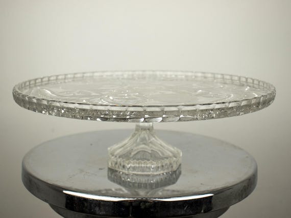 Vintage Crystal Pedestal Cake Stand