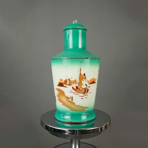 Hungarian Enamel Milk Container
