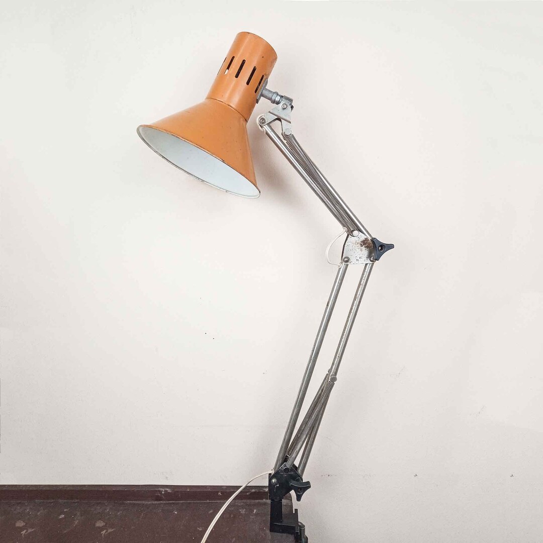 Vintage Adjustable Workbench Light Etsy