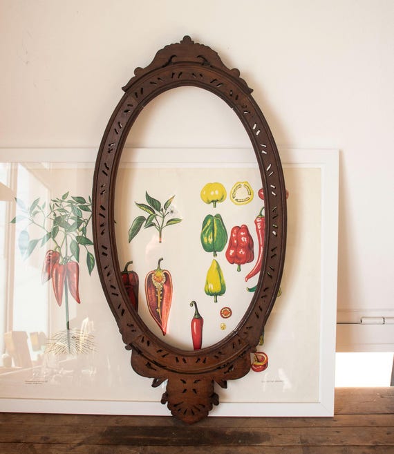 Vintage Wooden Oval Frame
