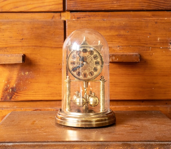 Vintage West German Anniversary Clock, Quartz Battery Mantel Clock