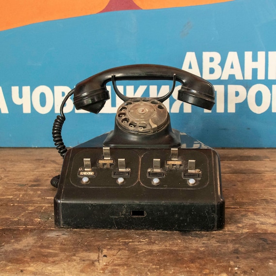 Vintage GDR Bakelite Rotary Telephone Switch 1960s