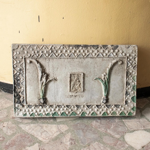 Vintage Ornamental Metal Facade Panel, Architectural Wall Mold from Romania