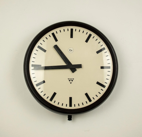 Rare Industrial Wall Clock Pragotron
