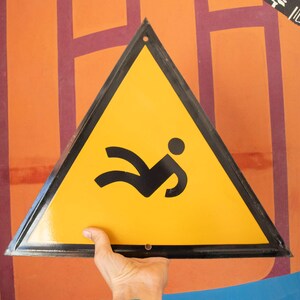 Vintage Warning Factory Sign &quot;Beware of Falling&quot;