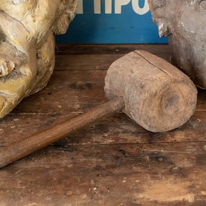 Vintage Handmade Wooden Hammer