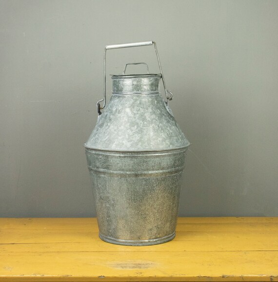 Vintage USSR Zinc Milk Can, Farmhouse Cream and Milk Can 12l